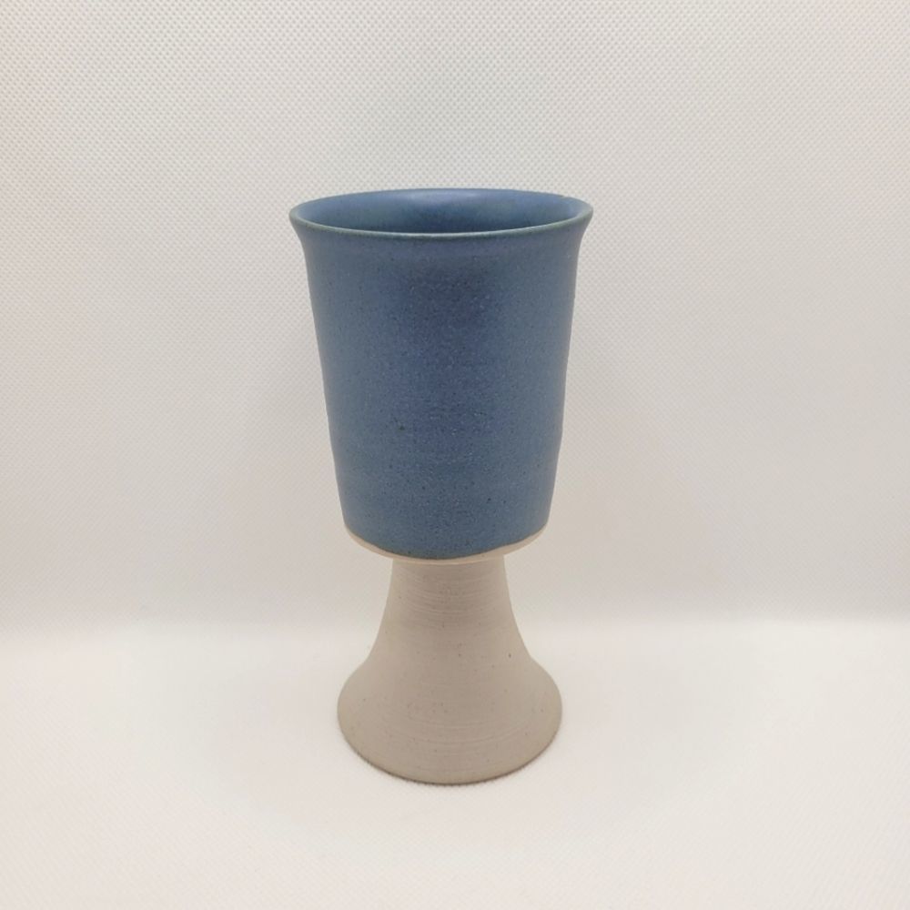 Vintage Mid Century studio pottery Chalice Tillapaugh of Walter Dexter Studios